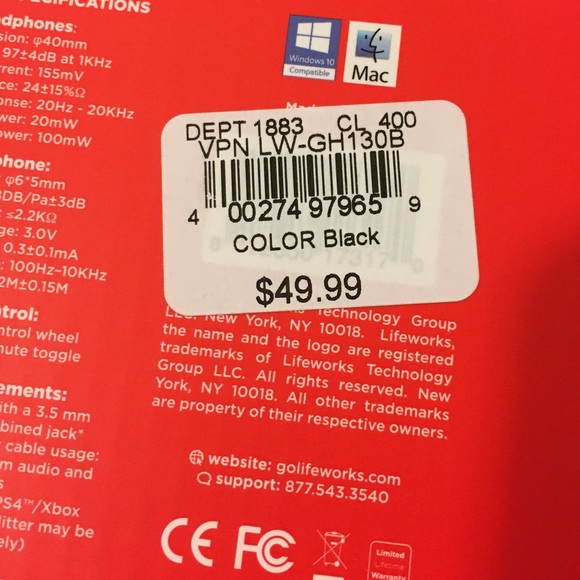 Samurai HD Sound Gaming Headset with Microphone - Picture 4 of 6